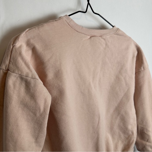 Kids Blush Pink Crew Neck Sweatshirt with Fringe | Size 8 (130/64) - Picture 3 of 7